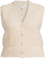No Boundaries Juniors Plus Size Button Front Sweater Vest - Image 5