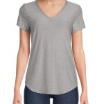 No Boundaries Women's Junior's Brushed V-Neck Short Sleeve T-Shirt