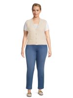 No Boundaries Juniors Plus Size Button Front Sweater Vest - Image 2